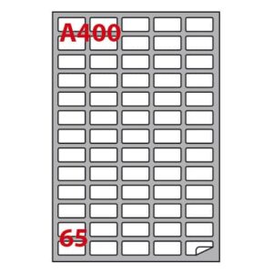 Etichette bianche Copiatabu A400 38,1x21,2 mm- angoli arrotondati - 65