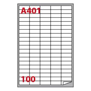 Etichette bianche Copiatabu A401 37x14 - angoli arrotondati - 100