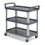 Grey polypropylene trolley Shelf 3800 - 111x50x102,5 cm TTS 3 shelves