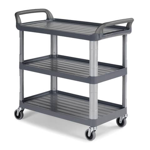 Grey polypropylene trolley Shelf 3800 - 111x50x102,5 cm TTS 3 shelves
