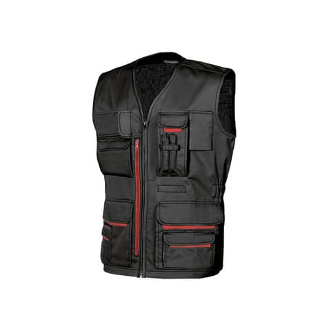 Gilet da lavoro con tasche multifunzionali Fun Black Carbon U-Power
