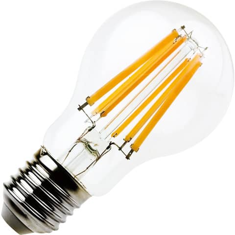 Lampadina LED a filamento goccia 8W attacco E27 1055 lumen luce naturale MKC