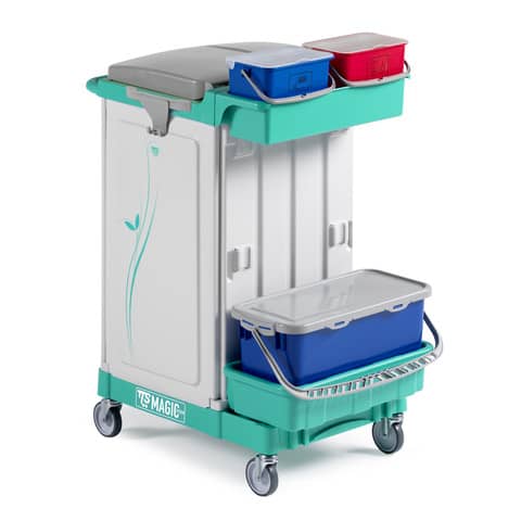 Carrello chiuso a 2 reparti Magic System - 80x58x115 cm TTS 600 professional