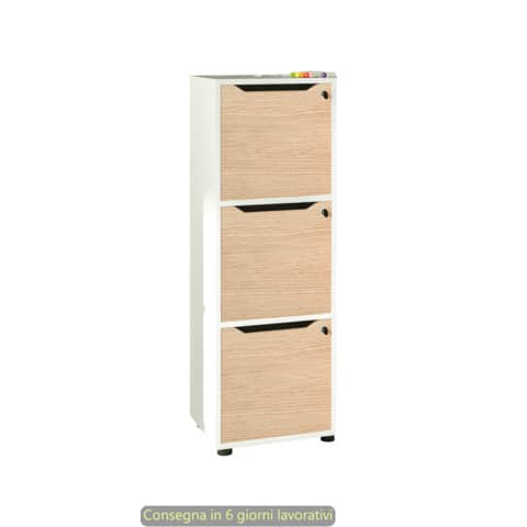 Set 3 ante pantografate con serratura Maximail 36,8xH.36,8 cm Artexport rovere