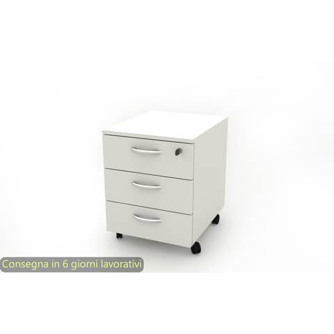3-drawer chest of drawers on castors 17020 41x50xH.52,2 cm Artexport white