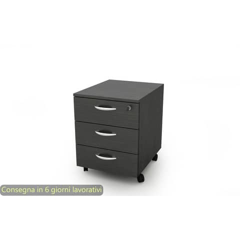 Cassettiera a 3 cassetti su ruote 17020 41x50xH.52,2 cm Artexport nero venato