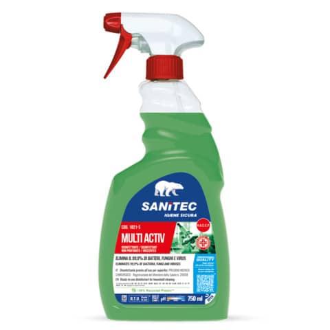 Ready-to-use unscented disinfectant for surfaces Multi Active
