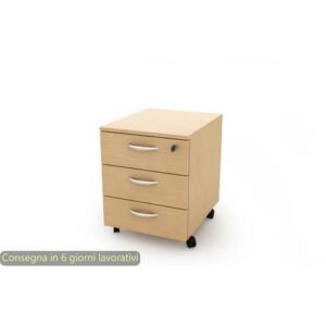 Cassettiera a 3 cassetti su ruote 17020 41x50xH.52,2 cm Artexport faggio