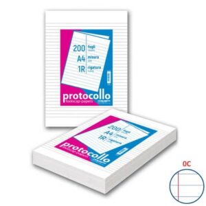 Fogli protocollo A4 - 60 g/mq - Blasetti C con margine -