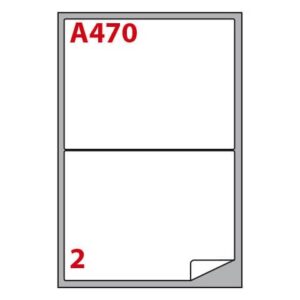 Etichette bianche Copiatabu A410 Laser/Inkjet - 2 et./foglio - conf. 100