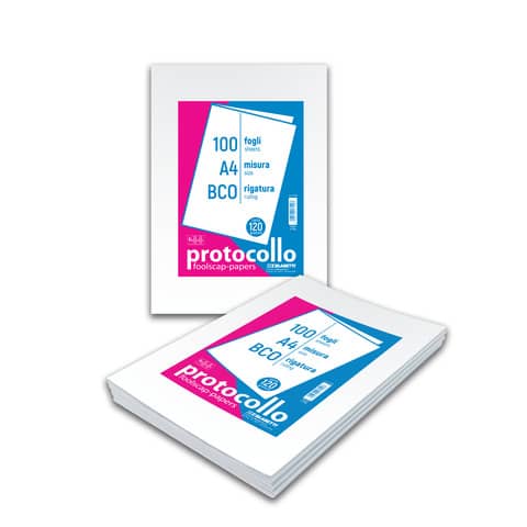 A4 Protocol sheets - 120 gsm - Blasetti white -