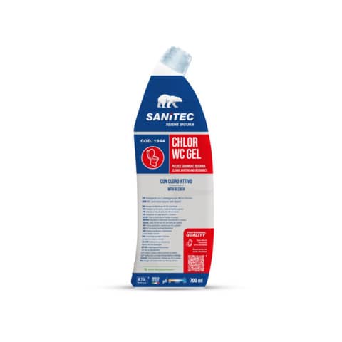 Detergente con candeggina Sanitec WC e orinatoi - 700 ml -