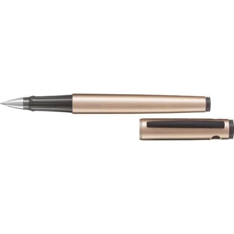 Penna roller Pilot Explorer inchiostro gel nero - fusto rame
