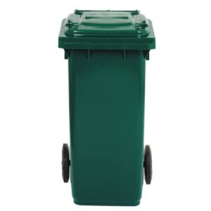 Bidone carrellato per raccolta differenziata 120 lt con coperchio PEHD