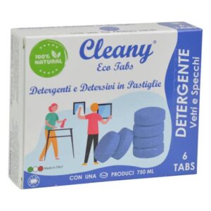 Detergente igienizzante vetri e specchi in pastiglie CLEANY Eco tabs brezza