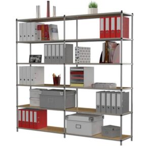 Modulo base per scaffalatura ad incastro 6 ripiani fissi Paperflow Tubeco