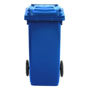 Bidone carrellato per raccolta differenziata 120 lt con coperchio PEHD