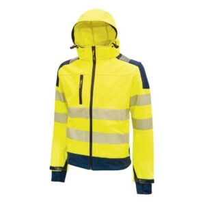 Softshell fabric jacket Miky Yellow Fluo U-Power size L