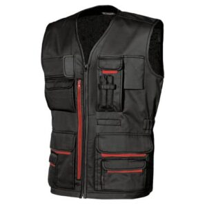 Gilet da lavoro con tasche multifunzionali Fun Black Carbon U-Power