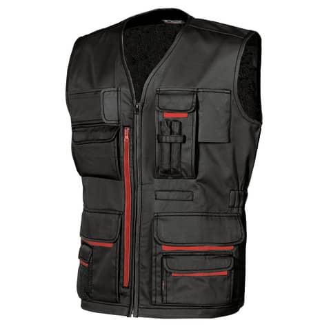 Gilet da lavoro con tasche multifunzionali Fun Black Carbon U-Power