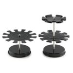 Portatimbri tondo in metallo nero Ø 138xH.90 mm Iternet 12 posti