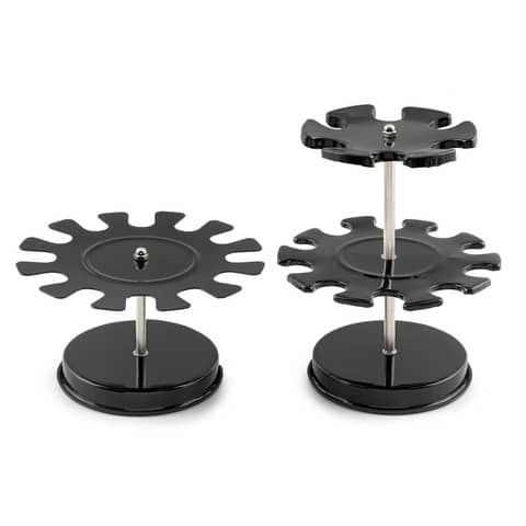 Portatimbri tondo in metallo nero Ø 138xH.90 mm Iternet 12 posti
