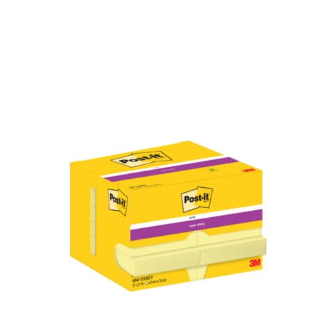 Foglietti riposizionabili Super Sticky Notes Post-it® Giallo Canary 48x73 mm