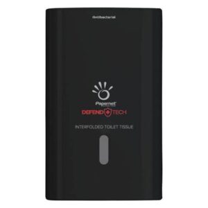 Antibacterial interleaved toilet paper dispenser Defend Tech -