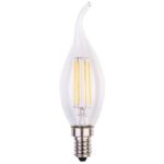 Lampadina LED a filamento fiamma 6W attacco E14 806 lumen luce naturale MKC