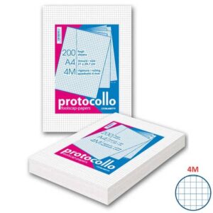 Fogli protocollo A4 - 60 g/mq - Blasetti 4M - senza margini -