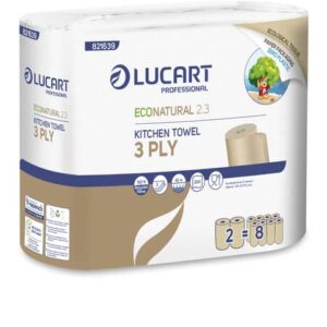 Econatural Lucart Professional 3-ply kitchen towel rolls 2.3