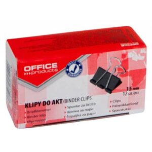 Molle fermacarte nero Office Products 15 mm -