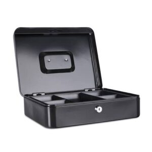 Metal lockable money box 300x90x240 mm Donau black
