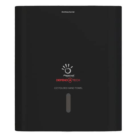 Antibacterial dispenser with Papernet Defend Tech towel adapter