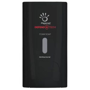 Antibacterial foam soap dispenser Papernet Defend Tech black 22 x