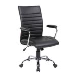 Poltrona direzionale  Serena Group San Francisco in PU con braccioli - nero