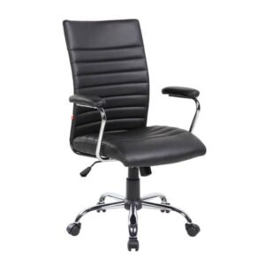 Poltrona direzionale  Serena Group San Francisco in PU con braccioli - nero