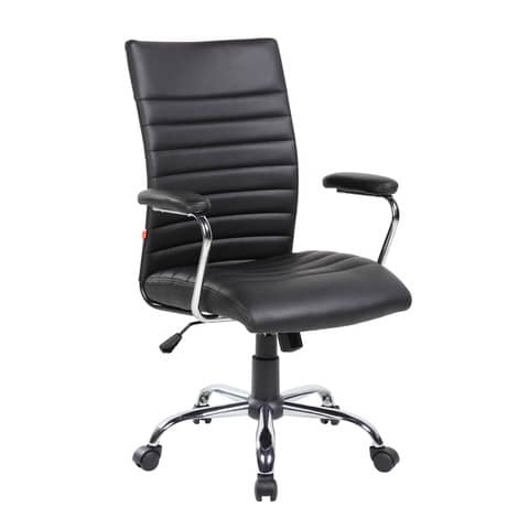 Poltrona direzionale  Serena Group San Francisco in PU con braccioli - nero