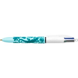 Penna a sfera a scatto BIC 4 Colours Velours M 1 mm in conf. 12 fantasie