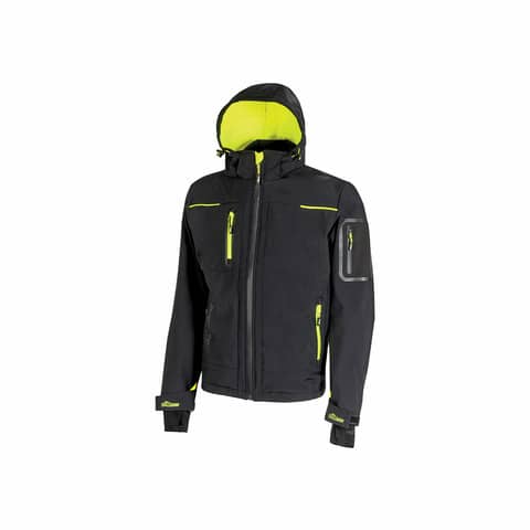 Giacca impermeabile in Softshell Space Black Carbon U-Power taglia L