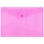 Envelopes with button in ecological PPL Donau A4 size red -