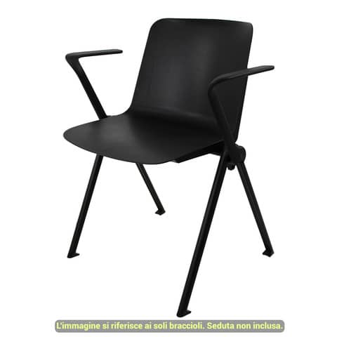 Pair of armrests for Unisit Plus line black