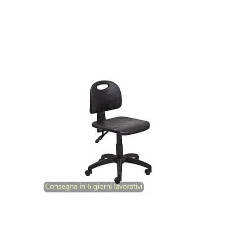 Seduta tecnica Labor Back-system 40 nero Seditaly in PU lavabile bassa