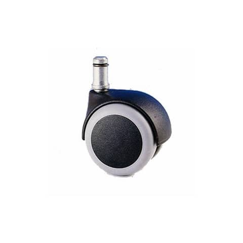 Set 5 ruote gommate Seditaly Elite per sedie Ø50 mm per parquet nere libere