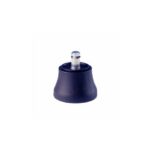 Set of 5 black Seditaly PP wide-base feet with quick release pin in