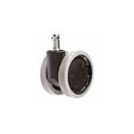 Set 5 Seditaly Work rubber wheels for chairs Ø65 mm for parquet black free