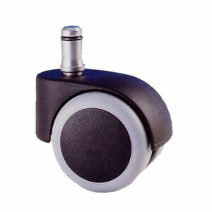 Set 5 ruote gommate Seditaly Base per sedie Ø50 mm per parquet nere libere