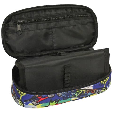 Astuccio ovalino con cerniera piccolo Donau 21x5,5x10,5 cm motivo