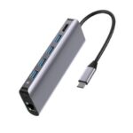 Universal multi-port USB-C docking station Up parts grey 7 in 1