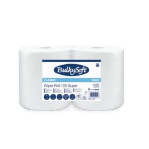Bobina multiuso 2 veli Bulkysoft Wiper Roll 125 in cellulosa - 125 m bianco -